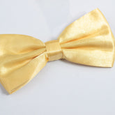 GOLDEN YELLOW SILK BOW TIE